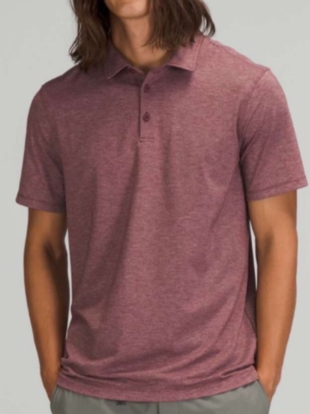 Lululemon Evolution Polo Heathered Smoky Red Purple
Medium or Large Slim